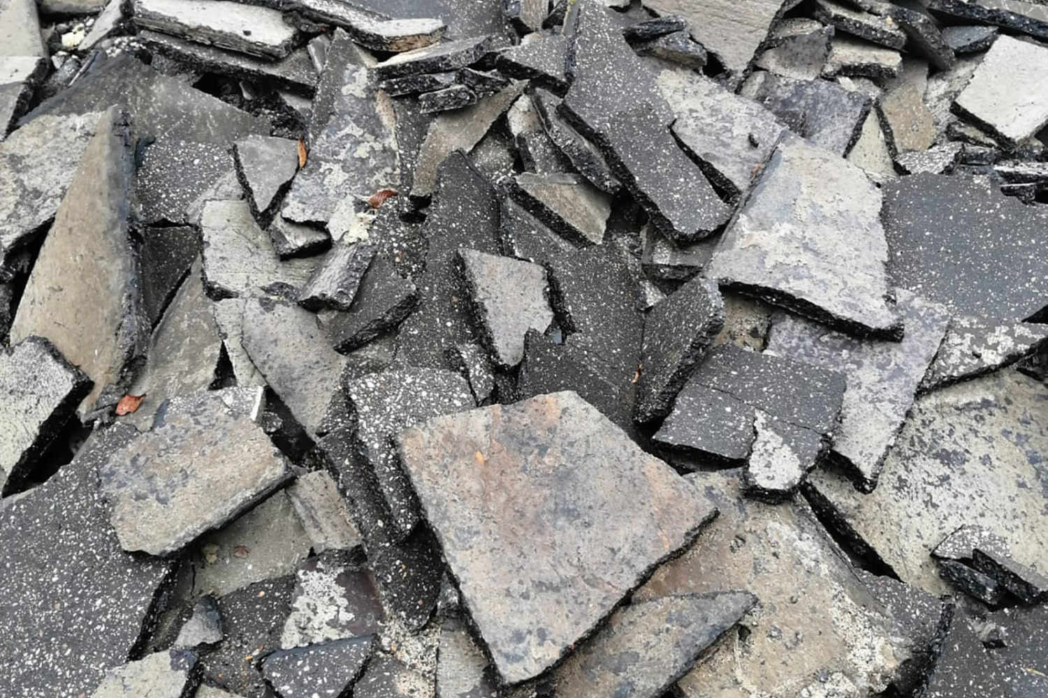 Asphalt Sammlung von Altstoffen