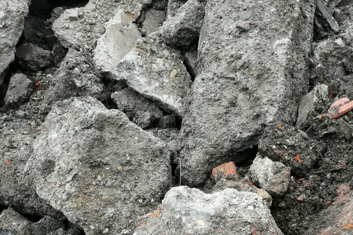 Beton Sammlung von Altstoffen